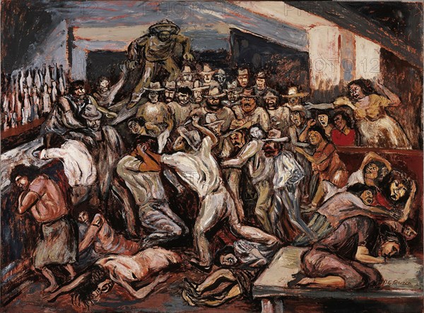 Riña en un cabaret, 1944. Creator: Orozco, José Clemente