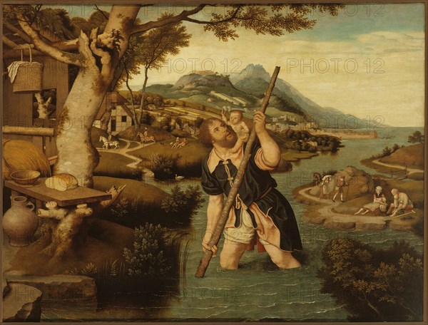 Landscape with Saint Christopher, First Half of 16th cen.. Creator: Mostaert, Jan