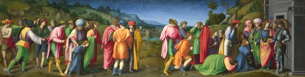 Joseph pardons his Brothers, ca 1515. Creator: Bacchiacca, Francesco