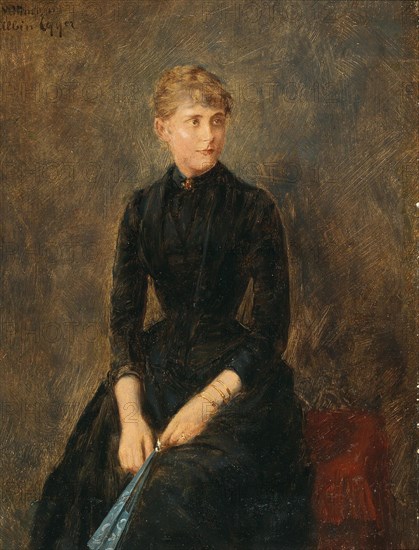 Portrait of the singer Hedwig Helbig