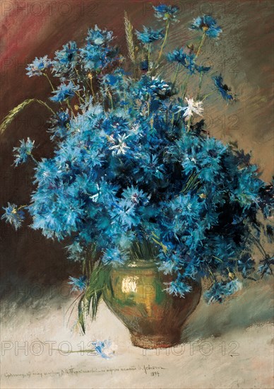 Cornflowers, 1894. Creator: Levitan, Isaak Ilyich