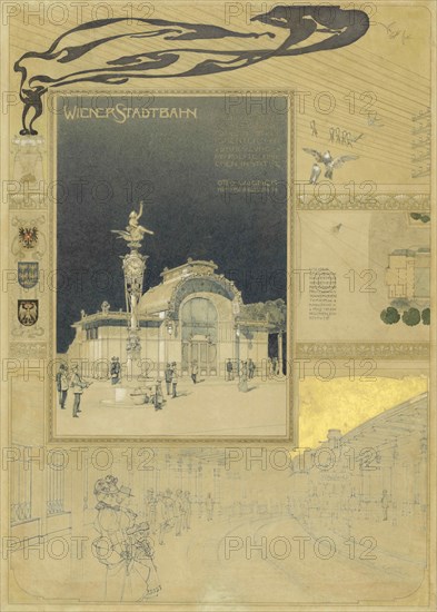 Karlsplatz Stadtbahn Station in Vienna, 1895-1900. Creator: Wagner, Otto Koloman