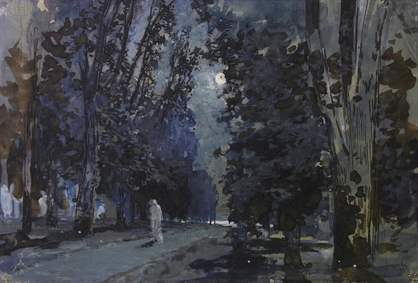 The shadows. Moonlight night, 1880s. Creator: Levitan, Isaak Ilyich