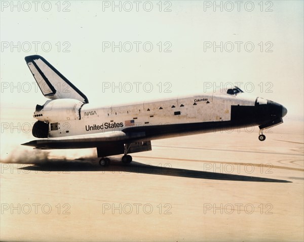 Space shuttle landing, 1981. Creator: NASA.