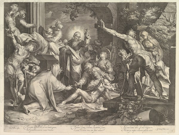 Raising of Lazarus, ca. 1600. Creator: Abraham Bloemaert.