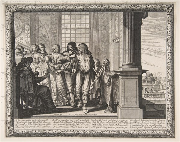 The Prodigal Son Changes Clothes, ca. 1636. Creator: Abraham Bosse.