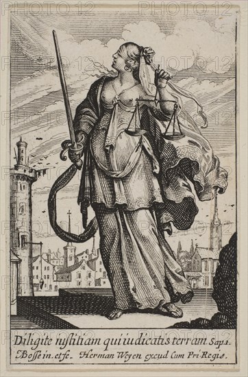 Justice, 1636. Creator: Abraham Bosse.