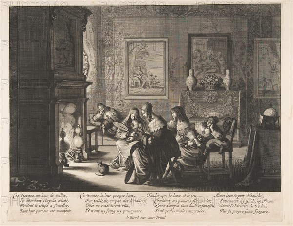 Foolish Virgins Sleeping, ca. 1635. Creator: Abraham Bosse.