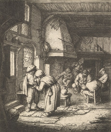 Peasant Paying his Bill, 1610-85. Creator: Adriaen van Ostade.