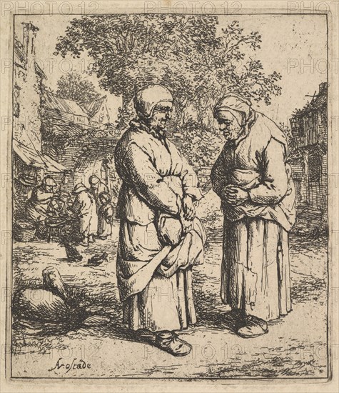 Two Gossips, 1610-85. Creator: Adriaen van Ostade.