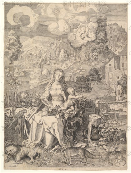 Virgin and Child in a Landscape, ca. 1597. Creator: Aegidius Sadeler II.