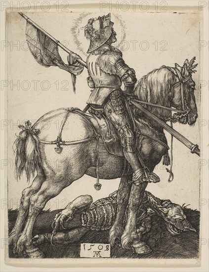 Saint George on Horseback, 1505-8. Creator: Albrecht Durer.