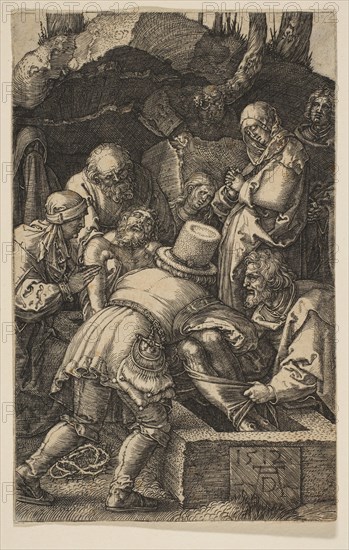 The Entombment, from The Passion, 1512. Creator: Albrecht Durer.