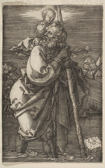 Saint Christopher Facing Left, 1521. Creator: Albrecht Durer.