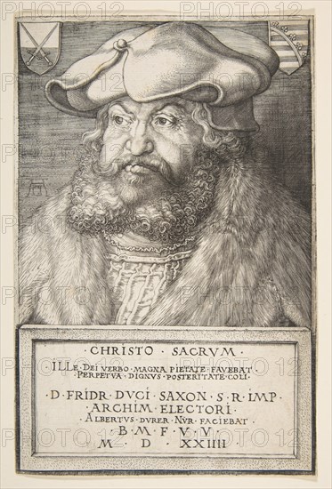 Frederick the Wise, Elector of Saxony, 1524. Creator: Albrecht Durer.