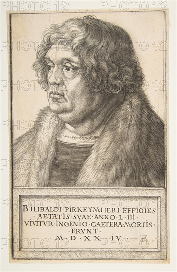 Willibald Pirckheimer, 1524. Creator: Albrecht Durer.