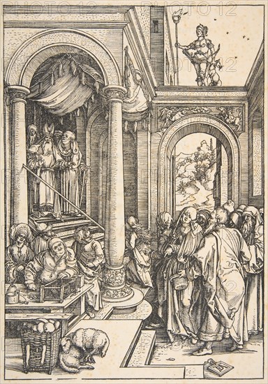 The Presentation of the Virgin in the Temple, from The Life of the Virgin, ca. 1503. Creator: Albrecht Durer.