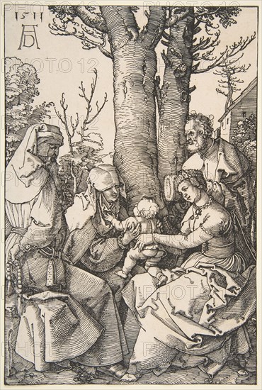 The Holy Family with Saint Joachim and Saint Anne, 1511. Creator: Albrecht Durer.