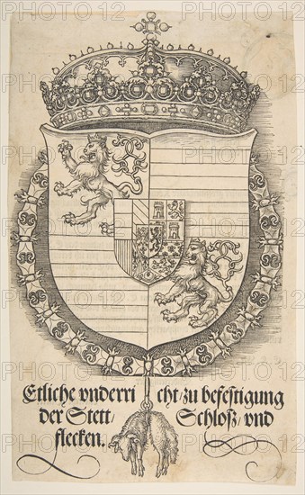 The Arms of Ferdinand I, King of Hungary and Bohemia.n.d. Creator: Albrecht Durer.