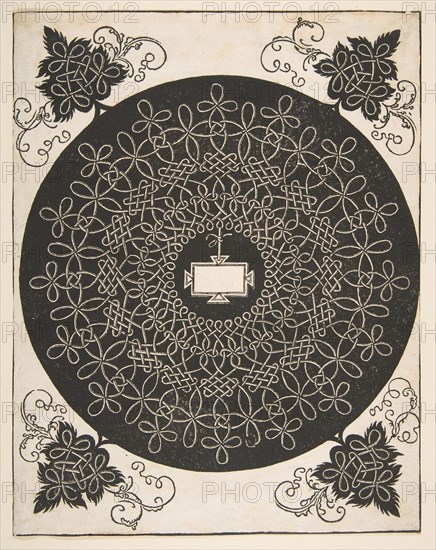 Embroidery Pattern with an Oblong Panel in its Center, 1521 before. Creator: Albrecht Durer.