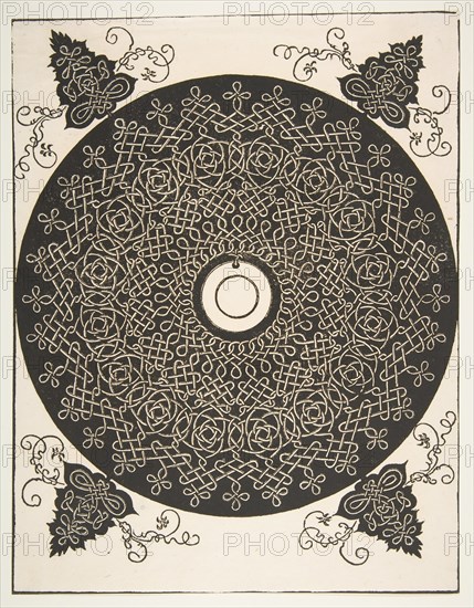 'The Fourth Knot'. Interlaced Roundel with a Round Medallion in its Center, 1521 before. Creator: Albrecht Durer.