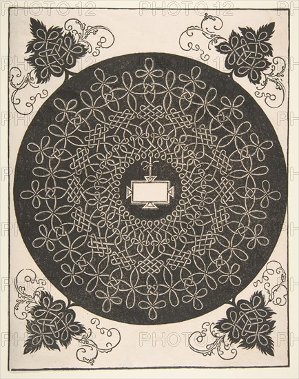 Embroidery Pattern with an Oblong Panel in its Center, 1521 before. Creator: Albrecht Durer.