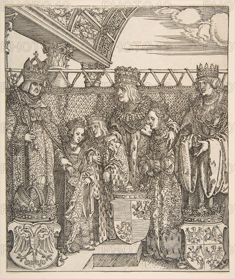 The Congress of Princes at Vienna, from the Triumphal Arch of Emperor Maximilian I, 1515. Creator: Albrecht Durer.