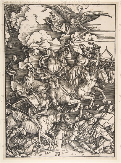 Four Horsemen of the Apocalypse, ca. 1497/1498. Creator: Albrecht Durer.