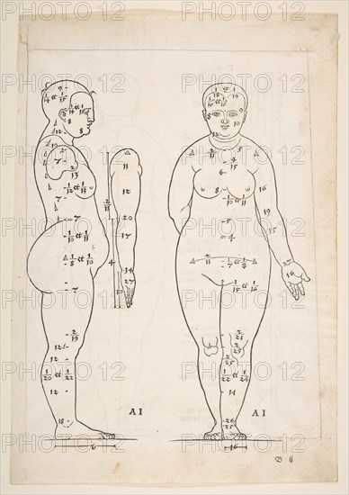 Illustration from Dürers Vier Bucher von Menslicher Proportion, Nuremberg, 1528.n.d. Creator: Albrecht Durer.