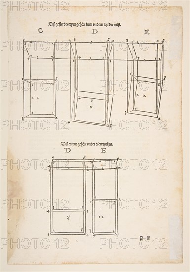 Illustration from Dürers Vier Bucher von Menslicher Proportion, Nuremberg, 1528.n.d. Creator: Albrecht Durer.