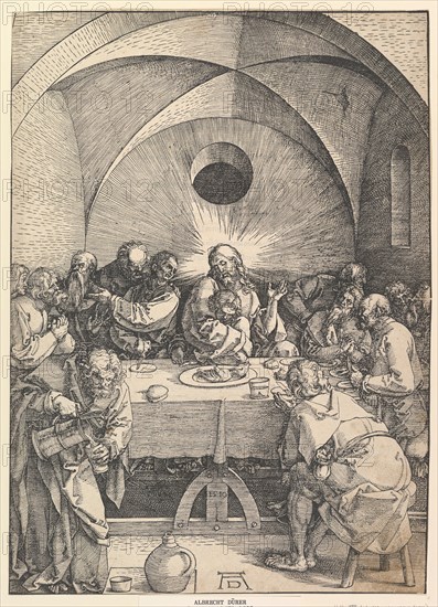 The Last Supper, from The Large Passion, 1510. Creator: Albrecht Durer.