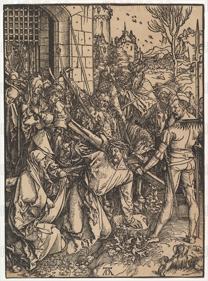 Christ Carrying the Cross, from The Large Passion, ca. 1498. Creator: Albrecht Durer.