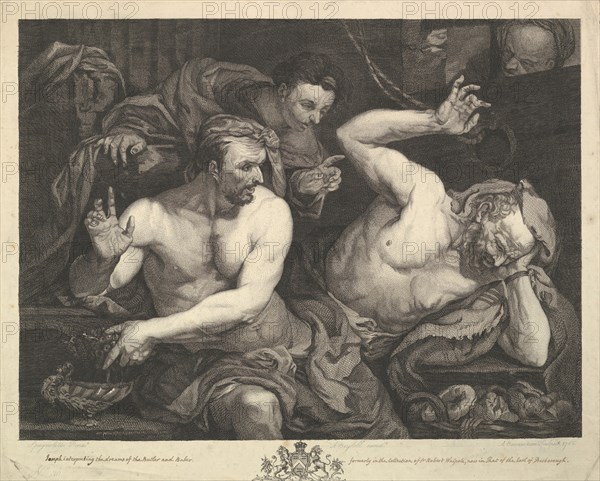 Joseph Interpreting the Dreams of Pharoah's Butler and Baker, 1766. Creator: Alexander Bannerman.