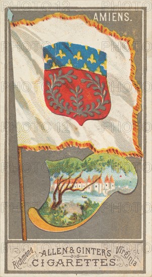 Amiens, from the City Flags series (N6) for Allen & Ginter Cigarettes Brands, 1887. Creator: Allen & Ginter.
