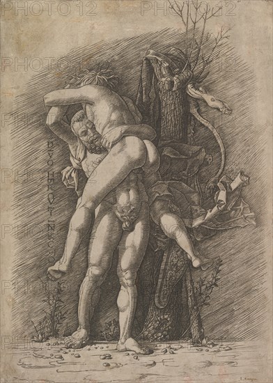 Hercules and Antaeus, ca. 1497. Creator: Unknown.