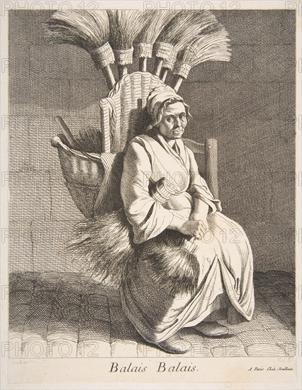 Broom Peddler, 1737. Creator: Caylus, Anne-Claude-Philippe de.