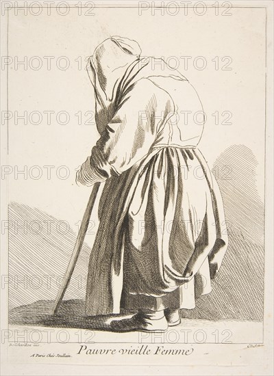 A Poor Old Woman, 1742. Creator: Caylus, Anne-Claude-Philippe de.