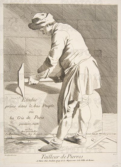 Stone Cutter, 1737. Creator: Caylus, Anne-Claude-Philippe de.