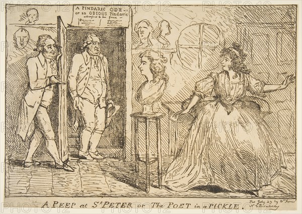 A Peep at St. Peter or The Poet in a Pickle, July 23, 1789. Creator: Unknown.