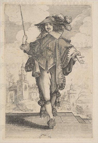 Gentleman Holding a Crop, 1629. Creator: Unknown.