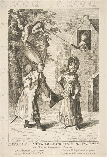 L'Anglais a la Promenade Tout Déconcerté, 1720-75. Creator: Unknown.