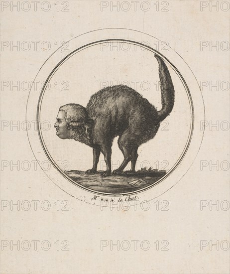 Caricature Showing the Comte de Provence as a Cat, 18th century. Creator: Unknown.