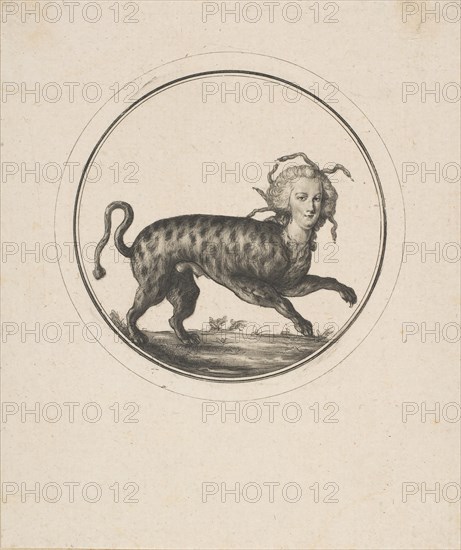 Caricature Showing Marie Antoinette as a Leopard, 18th century. Creator: Unknown.