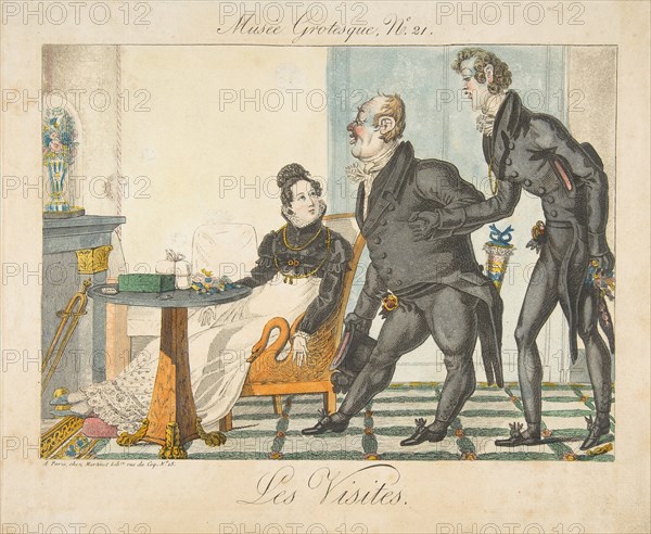 Les Visites, Musée Grotesque, No. 21, early 19th century. Creator: Unknown.