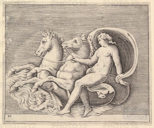 Female Nude with Two Seahorses, published ca. 1599-1622. Creator: Unknown.