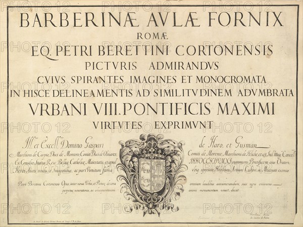 Barberinae aulae fornix, ca. 1677. Creator: Unknown.