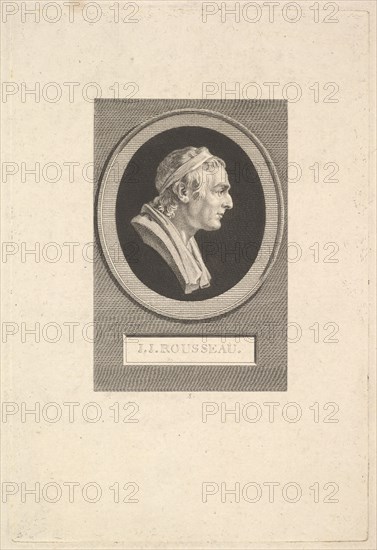 Portrait of Jean-Jacques Rousseau, 1801. Creator: Augustin de Saint-Aubin.
