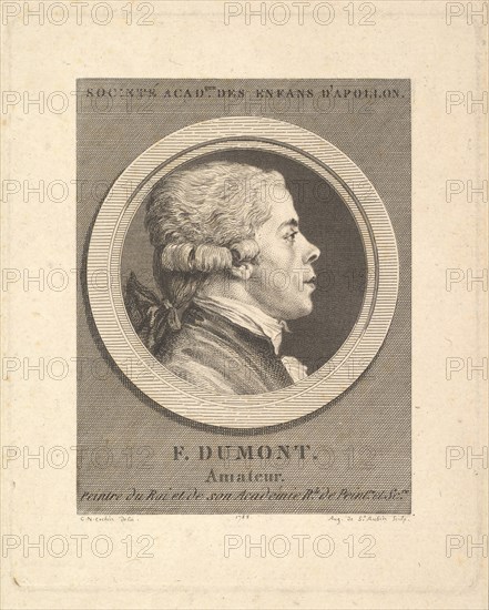 Portrait of François Dumont, 1788. Creator: Augustin de Saint-Aubin.