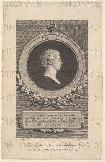 Portrait of De Larive, 1785. Creator: Augustin de Saint-Aubin.