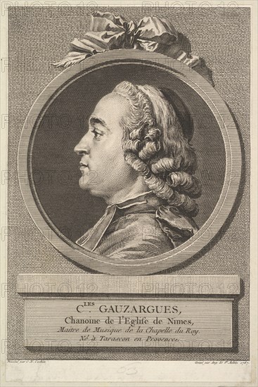 Portrait of Charles Gauzargues, 1767. Creator: Augustin de Saint-Aubin.